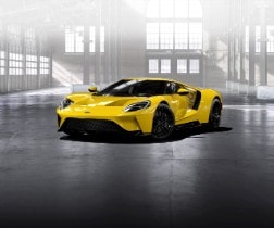 GT Configurator: Triple yellow Ford GT front three quarter